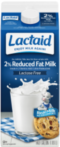 Comparison chart of Lactaid whole milk highlighting its protein content versus regular milk, showcasing nutritional benefits for lactose-intolerant individuals.