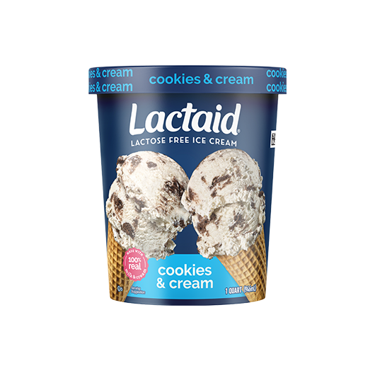 Lactaid cookies and cream lactose-free ice cream