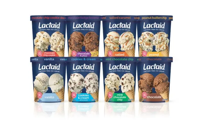 Variety of Lactaid Ice Cream flavors