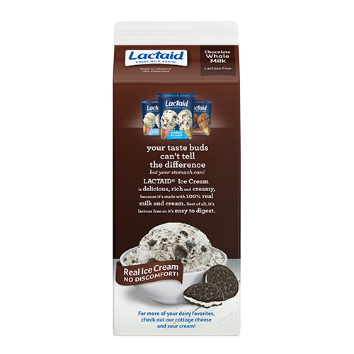Lactaid Chocolate Milk Back of Packaging