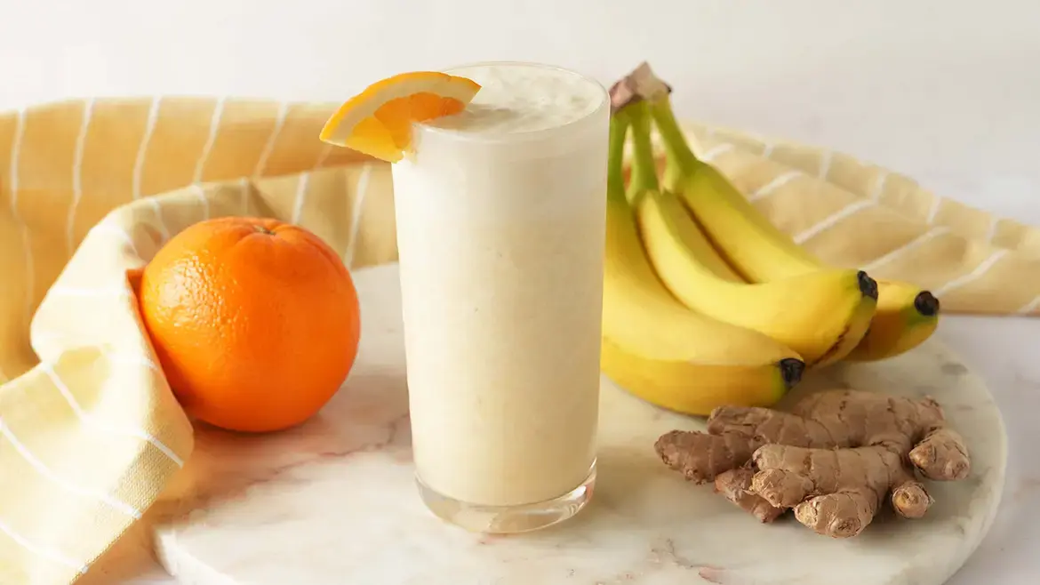 Refreshing Lactose-Free smoothie with bananas, orange, and ginger | Lactaid®