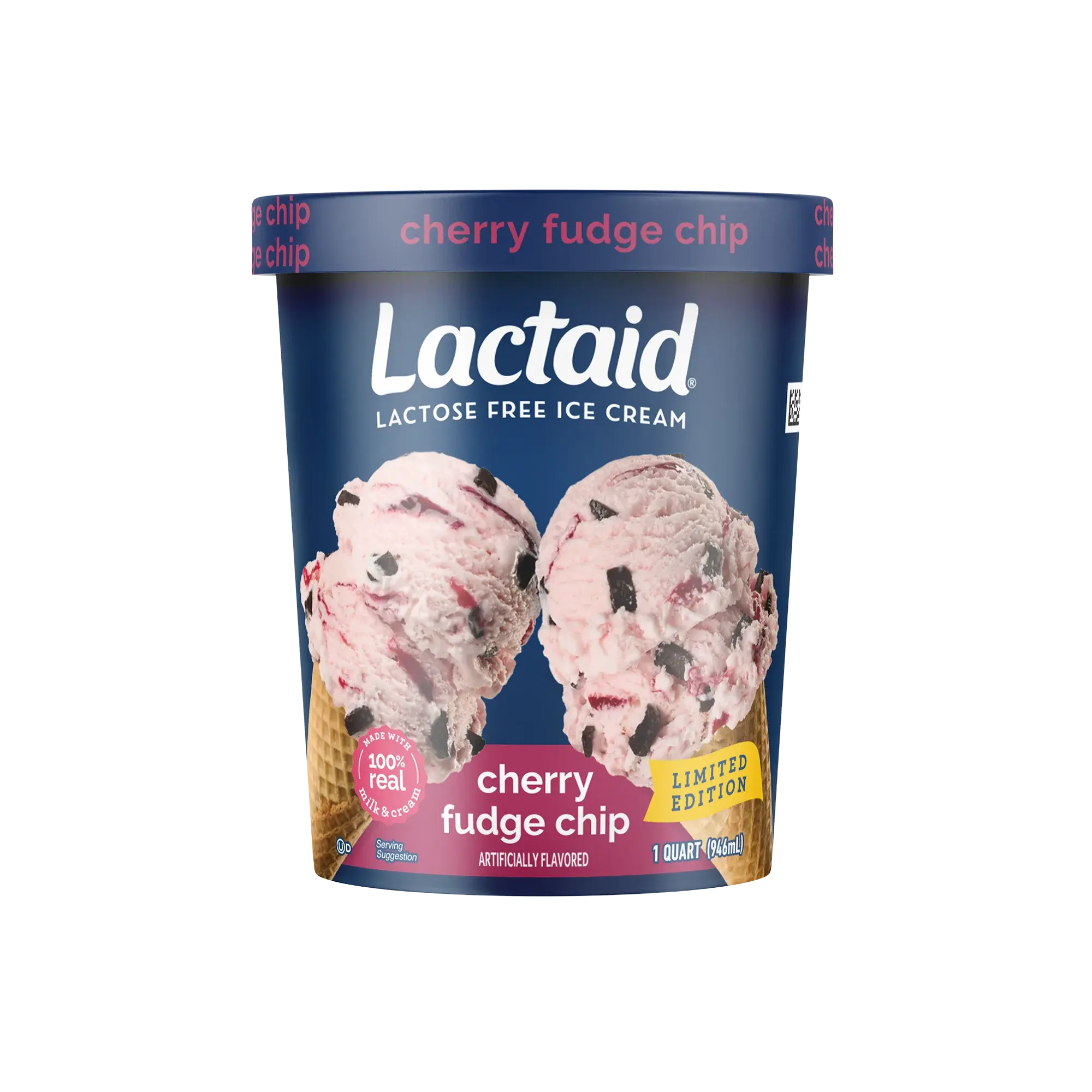 LACTAID® Lactose-Free Cherry Fudge Chip Ice Cream Frontpack
