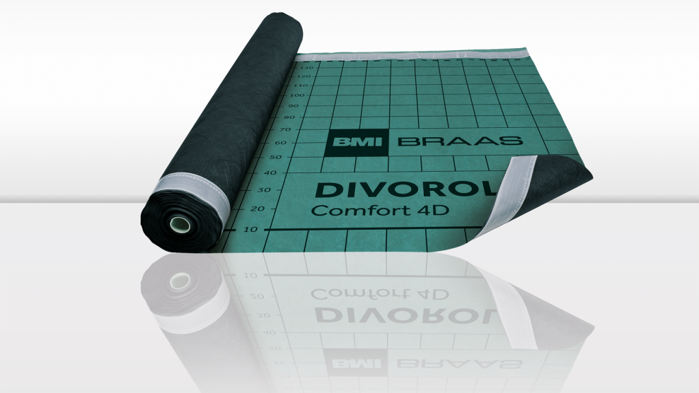 Diffussionsoffene Unterdeckbahnen wie zum Beispiel die Divoroll Comfort 4 D von Bramac tragen maßgeblich zum Schutz des Daches bei