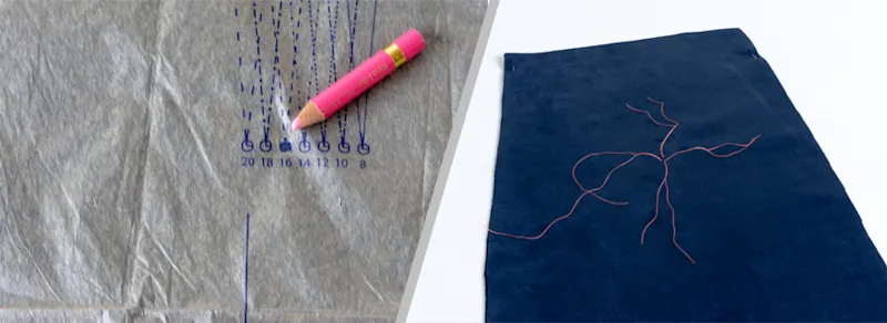 Patroon - Merktekentjes overnemen - Krijt - Krijtpotlood - Rijgdraad - Tailoring
