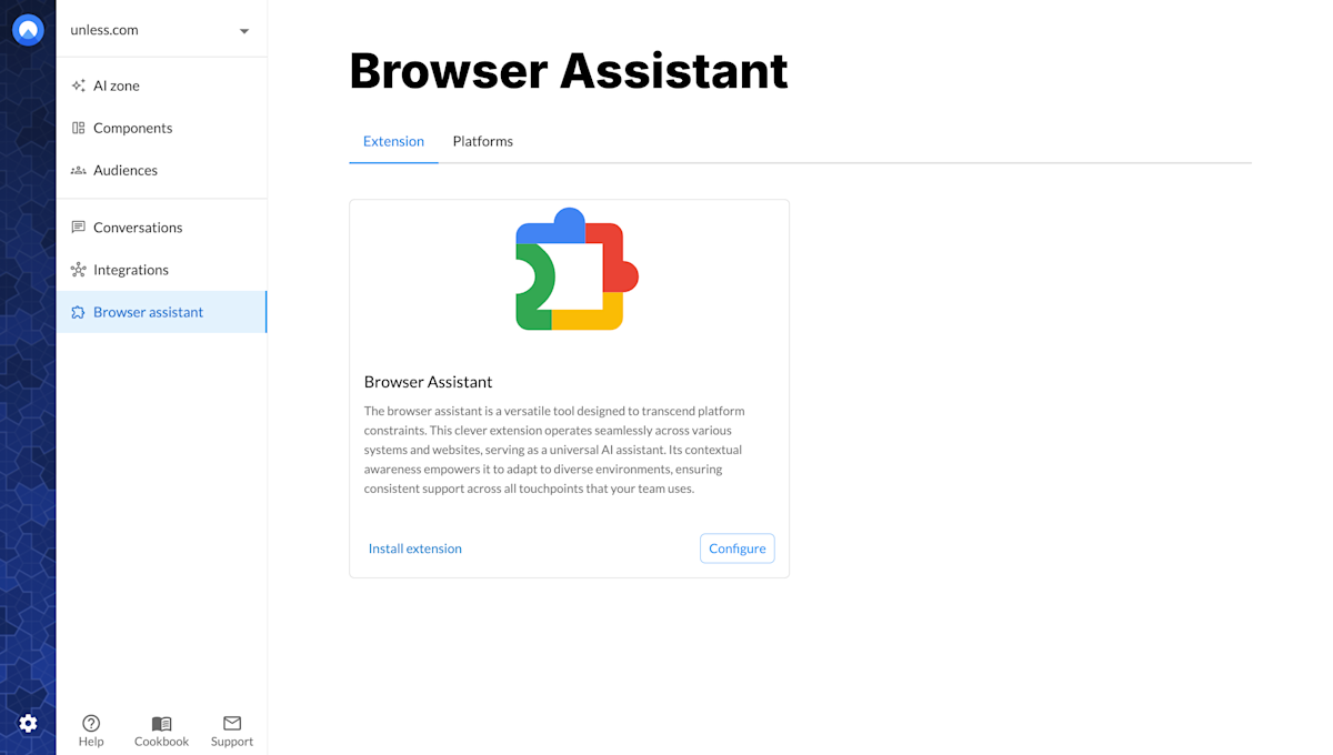 Get started with the browser assistant