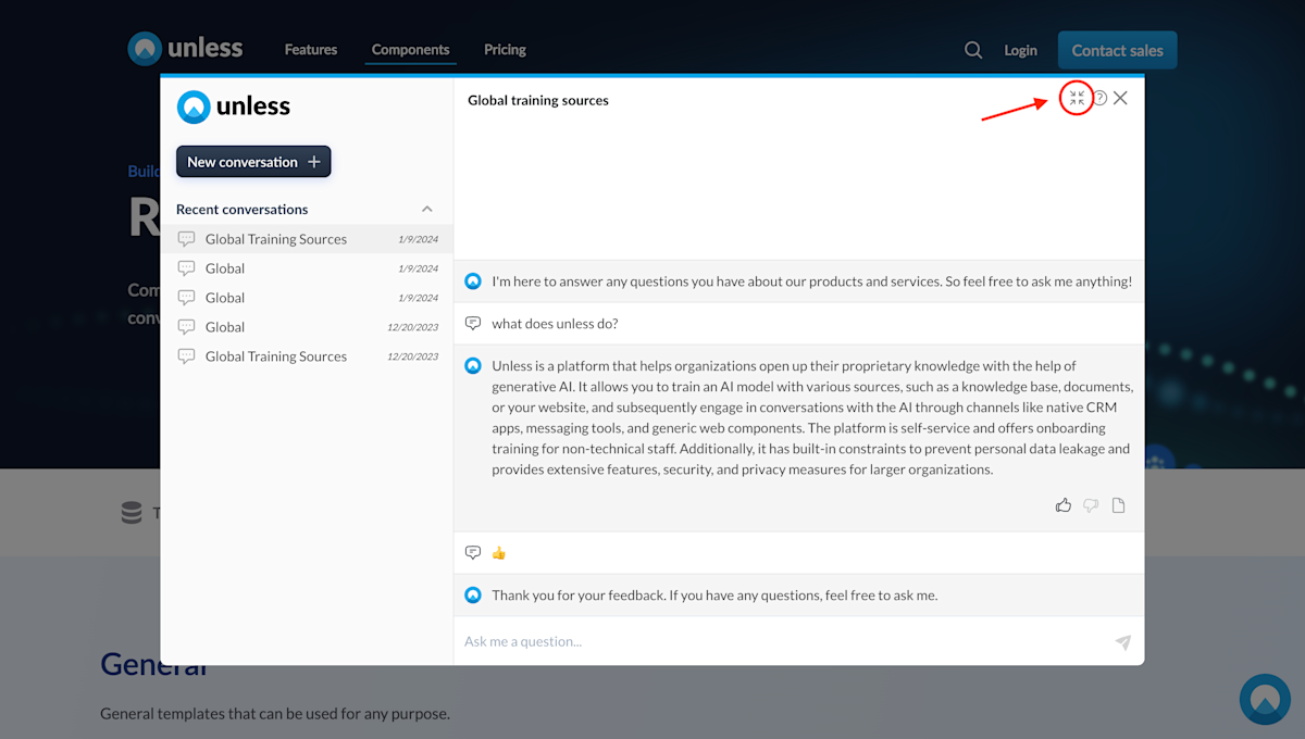 Conversation center view