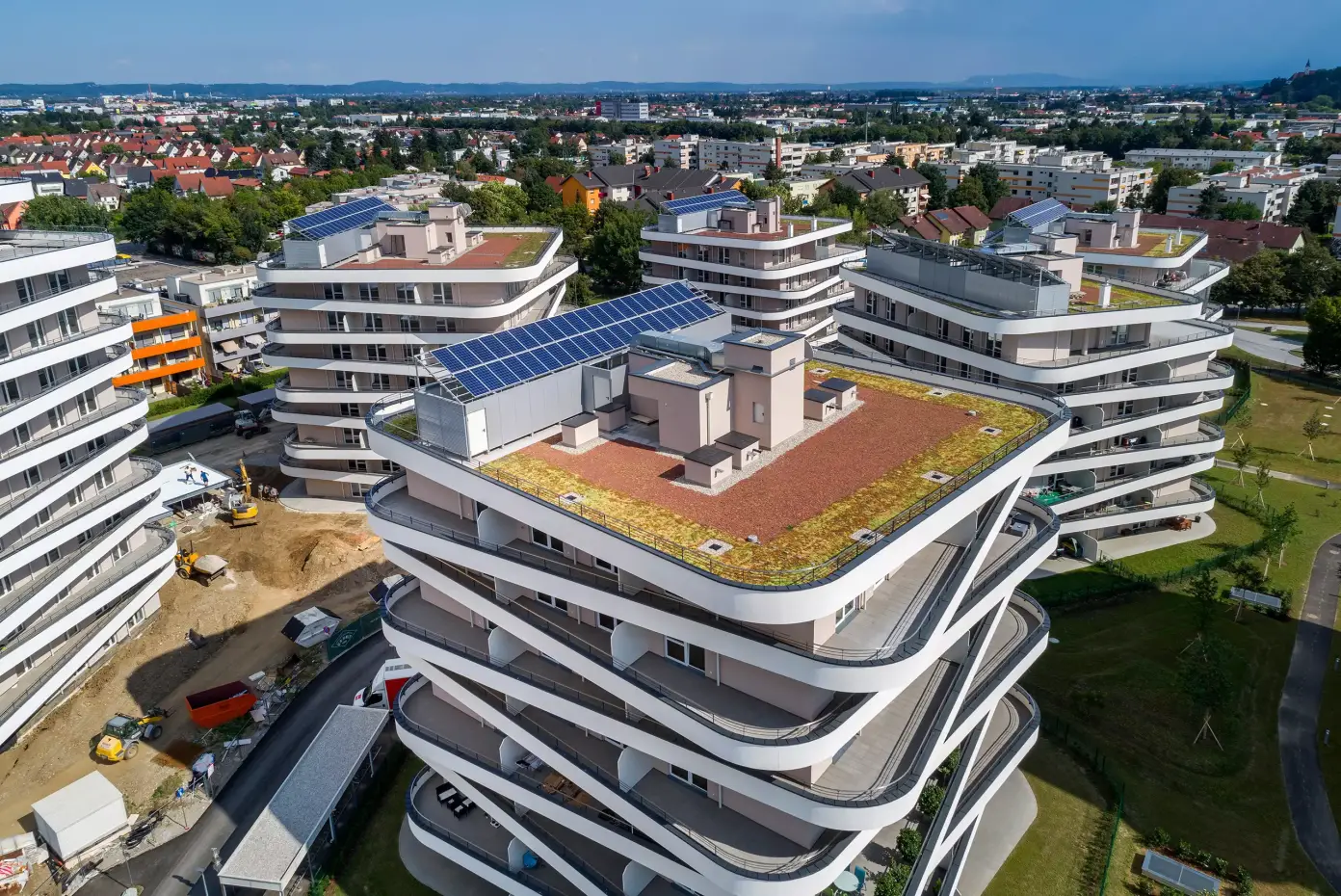 A residential roofing for Greencity Graz: discover more