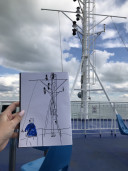 Drawing on the Ferry