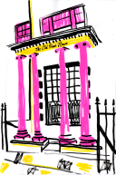 Pink pillars
