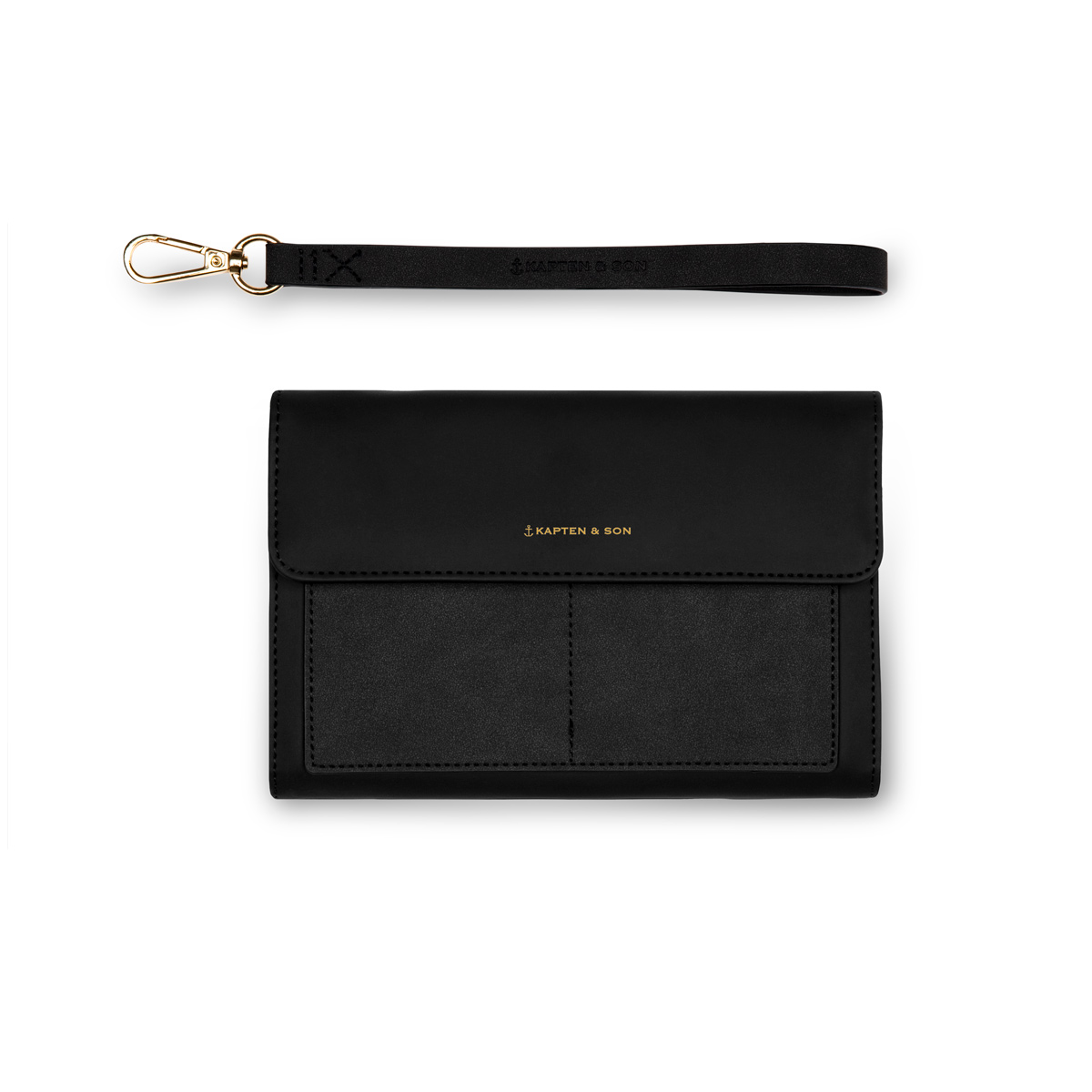 all black clutch