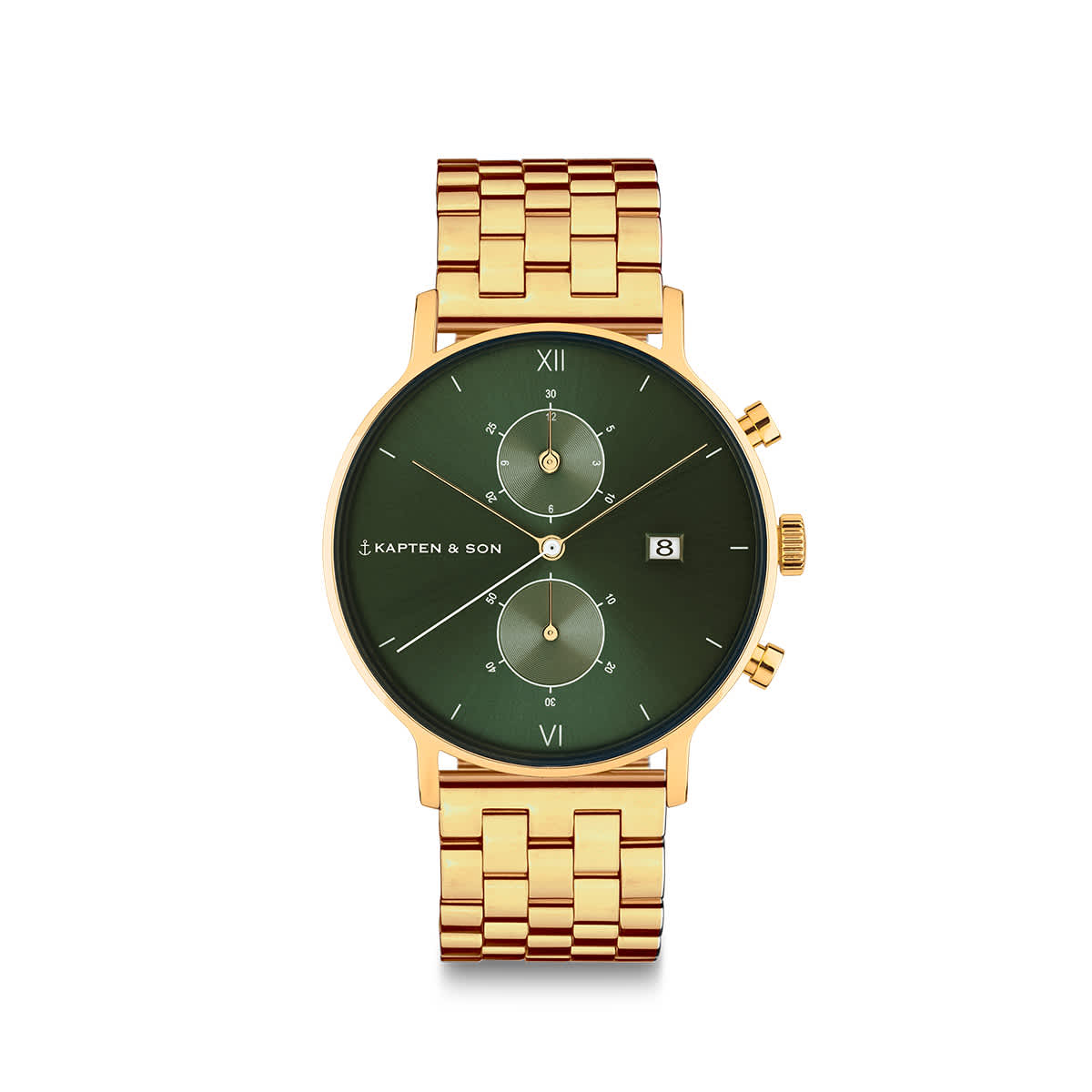 Chrono Small Gold Green Steel_thumbnail_0