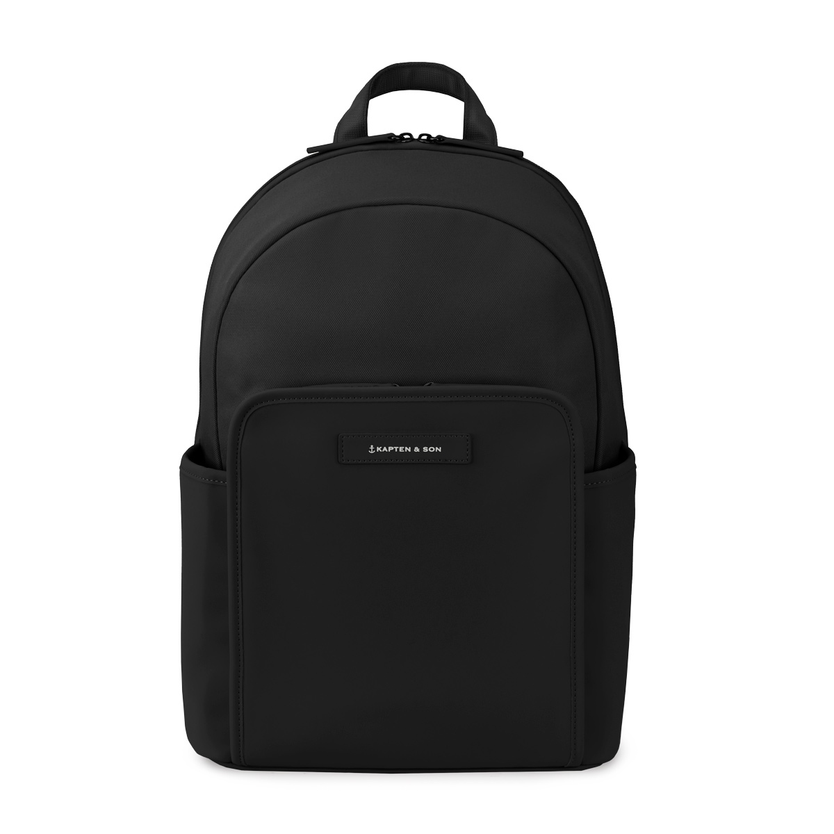 solid black backpack