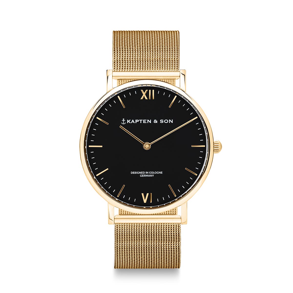 gold and black watches