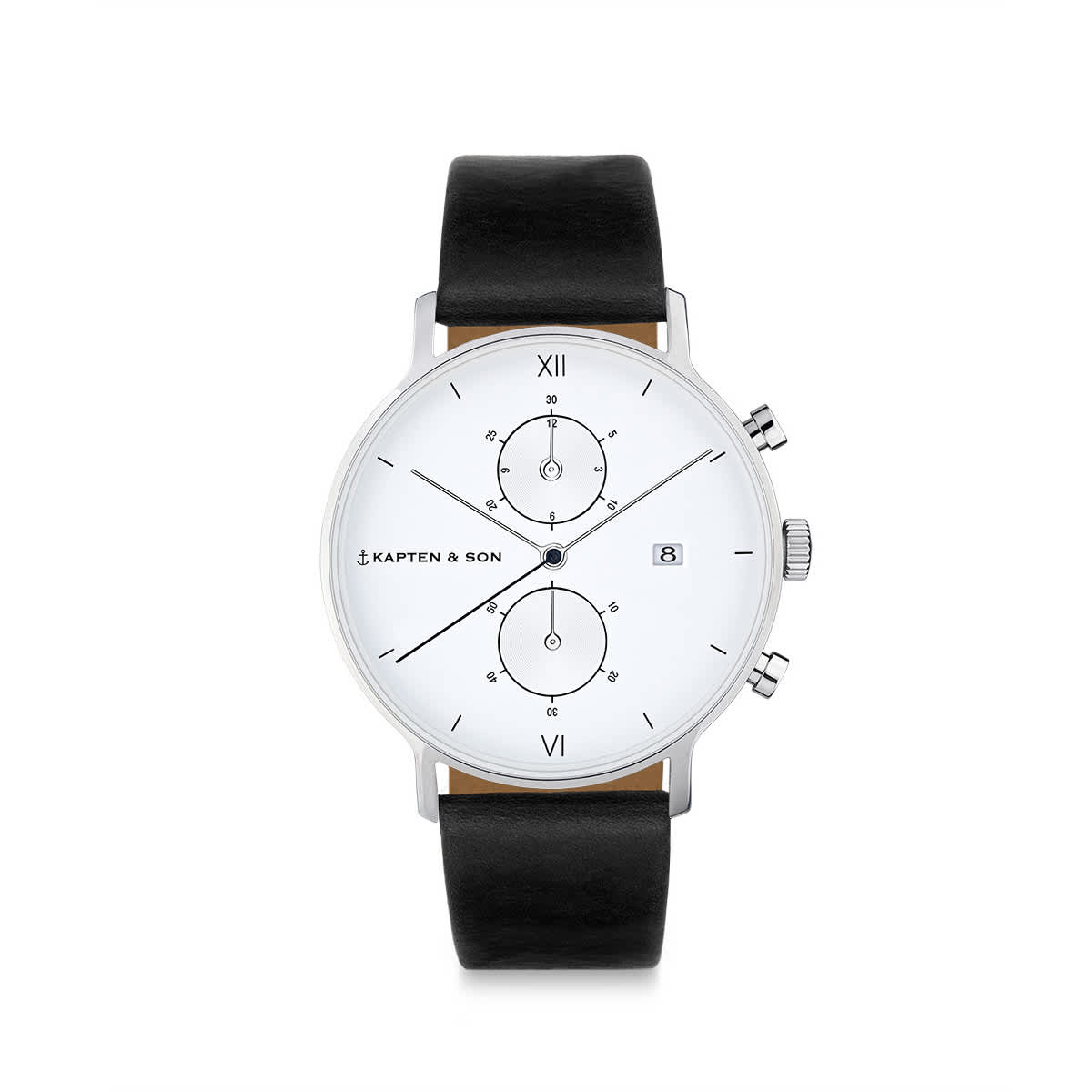 Chrono Small Silver Black Leather_thumbnail_0