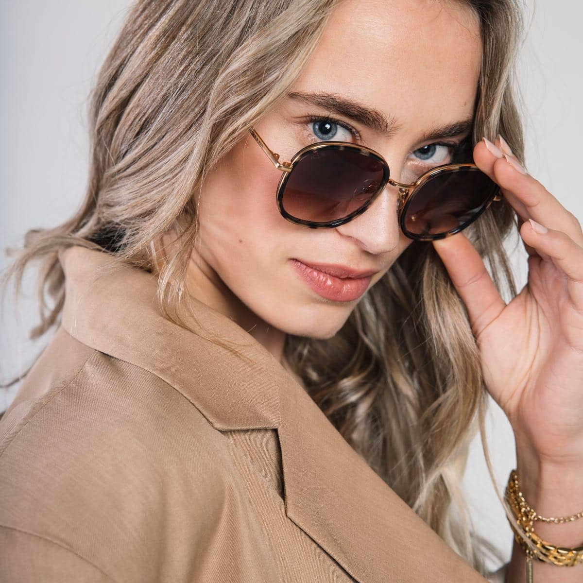 large brown sunglasses