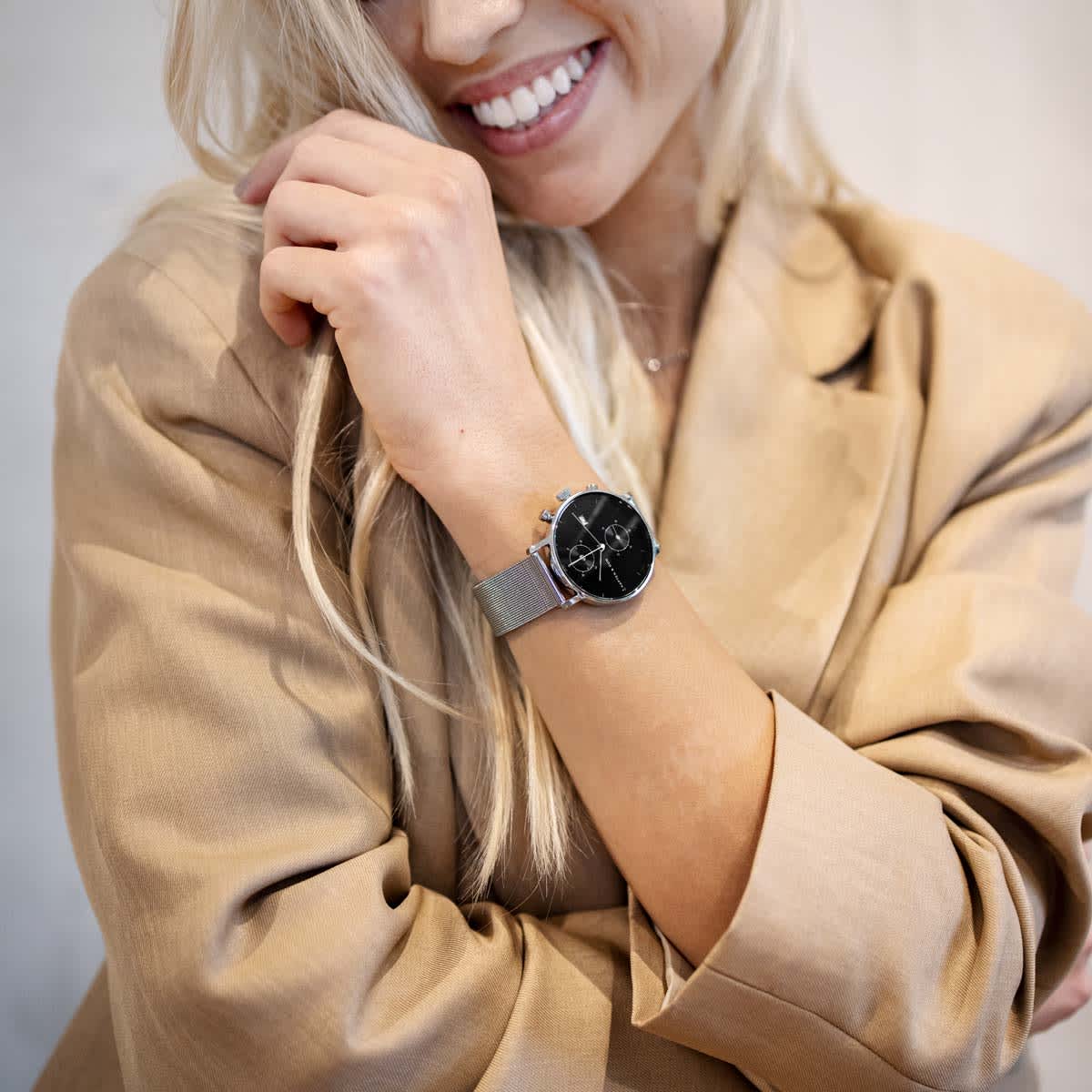 Chrono Small Silver Black Mesh_thumbnail_1