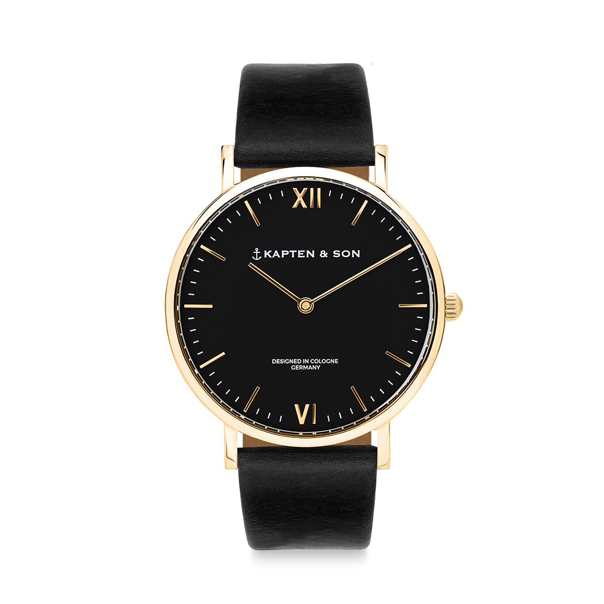 gold and black watches