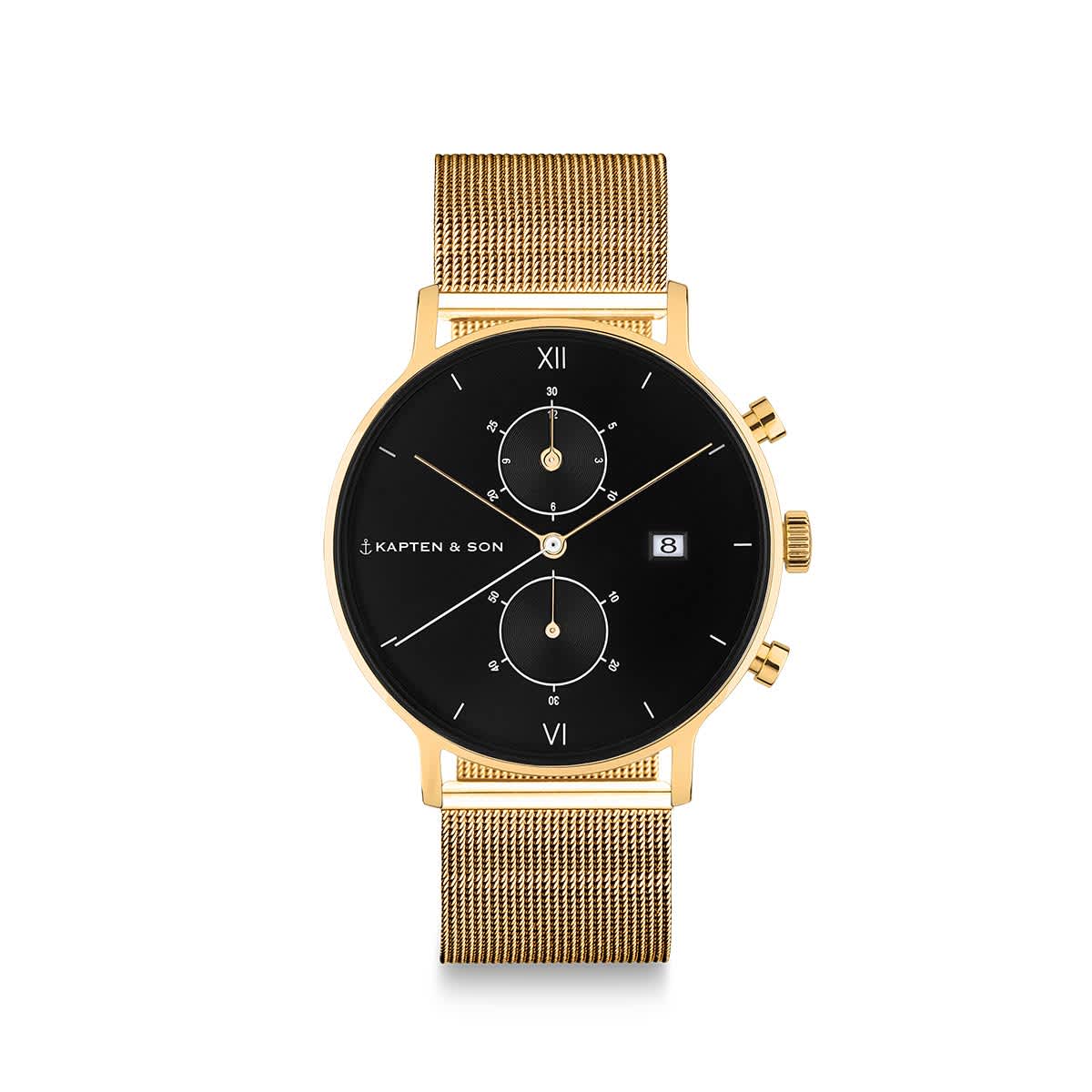 Chrono Small Gold Black Mesh_thumbnail_0