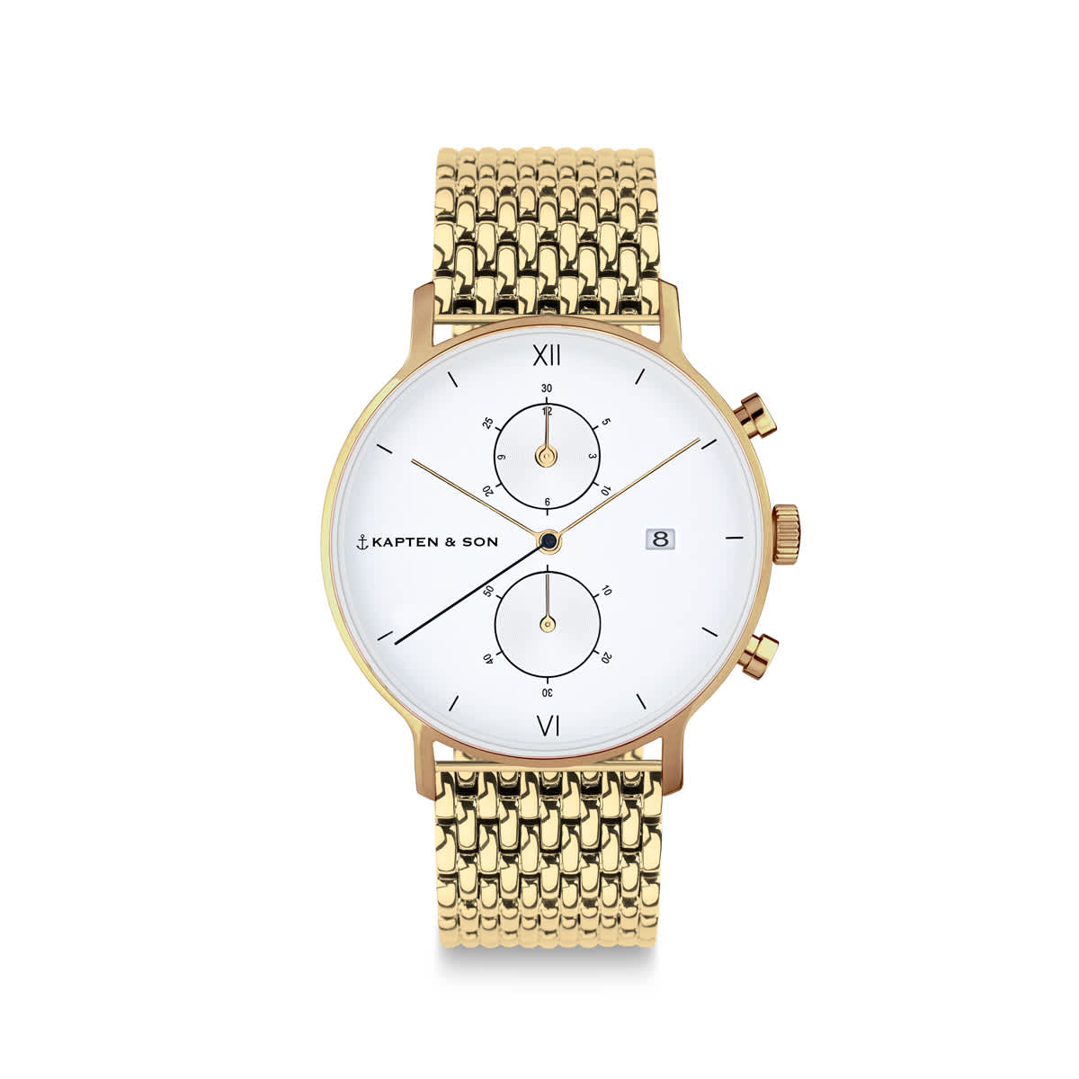 Chrono Small Gold Woven Steel _thumbnail_0