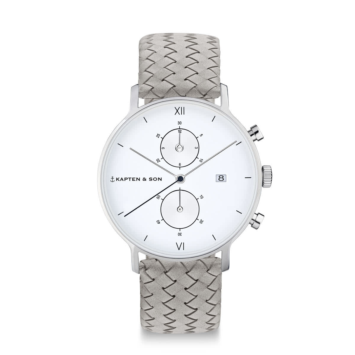 Chrono Silver Grey Woven Leather_thumbnail_0