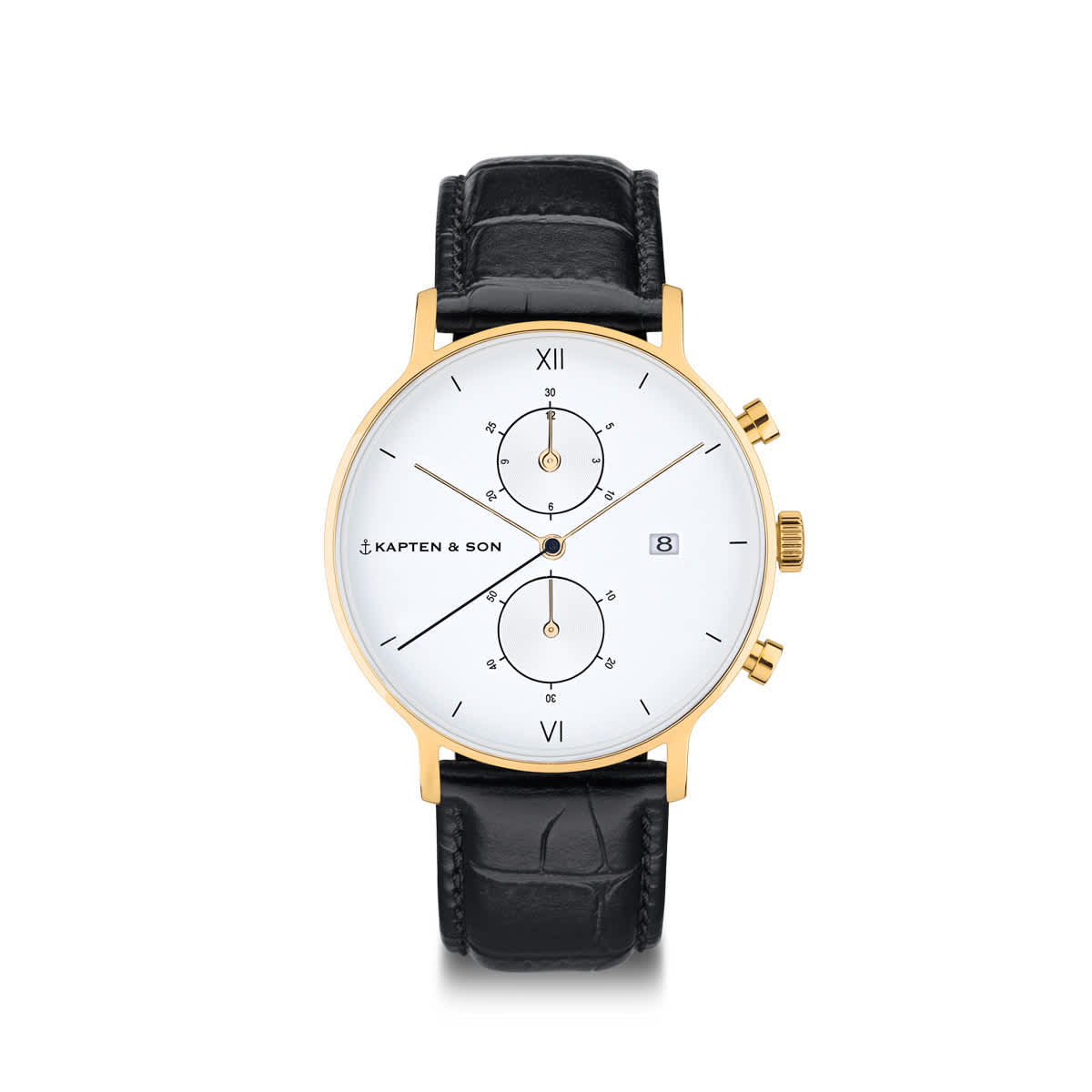 Chrono Small Gold Black Croco Leather_thumbnail_0