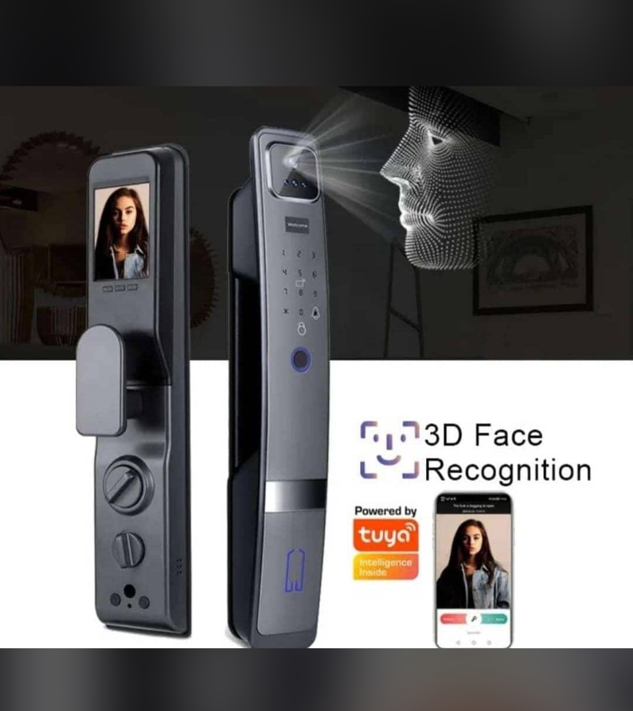 CHRON- H20-P Smart Fingerprint Door Lock With Face Identification And Card Unlock Function