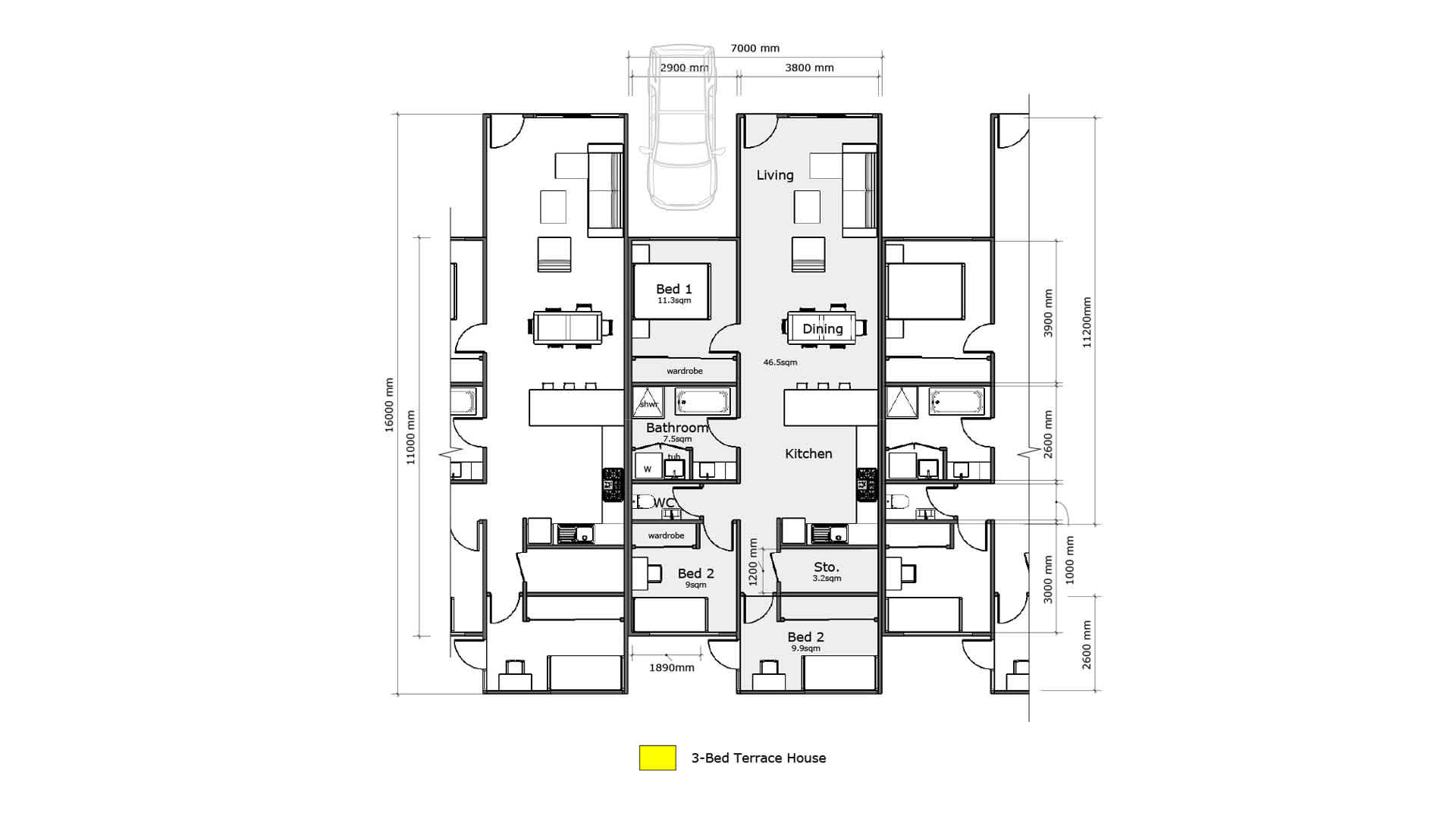 3 Bed Terrace