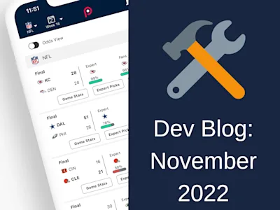 Dev Blog: November 22 - Underdog tables and new menus