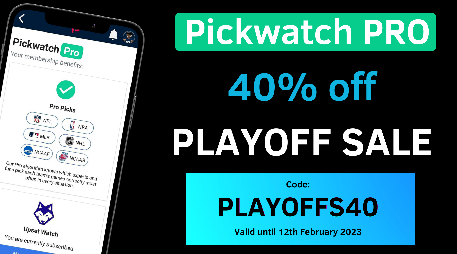 NFL Pickwatch - 33% off Black Friday Sale