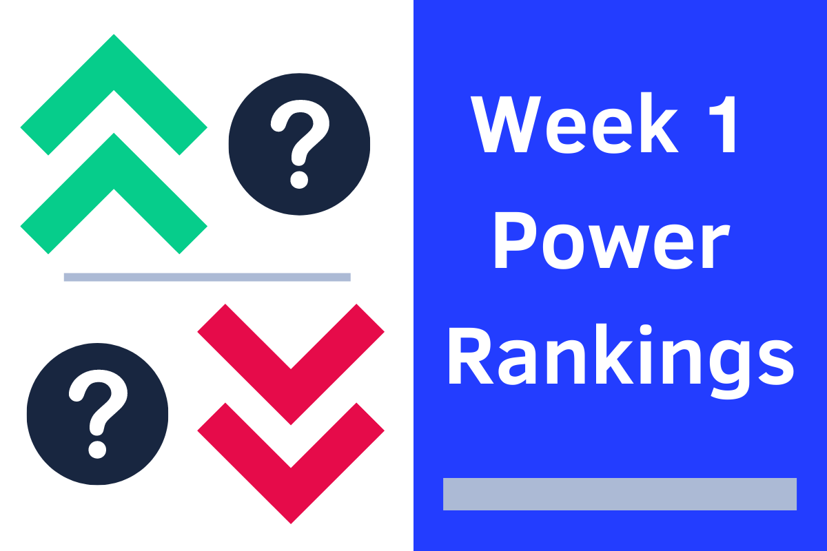 NFL Pickwatch - NFL Week 1 Power Rankings