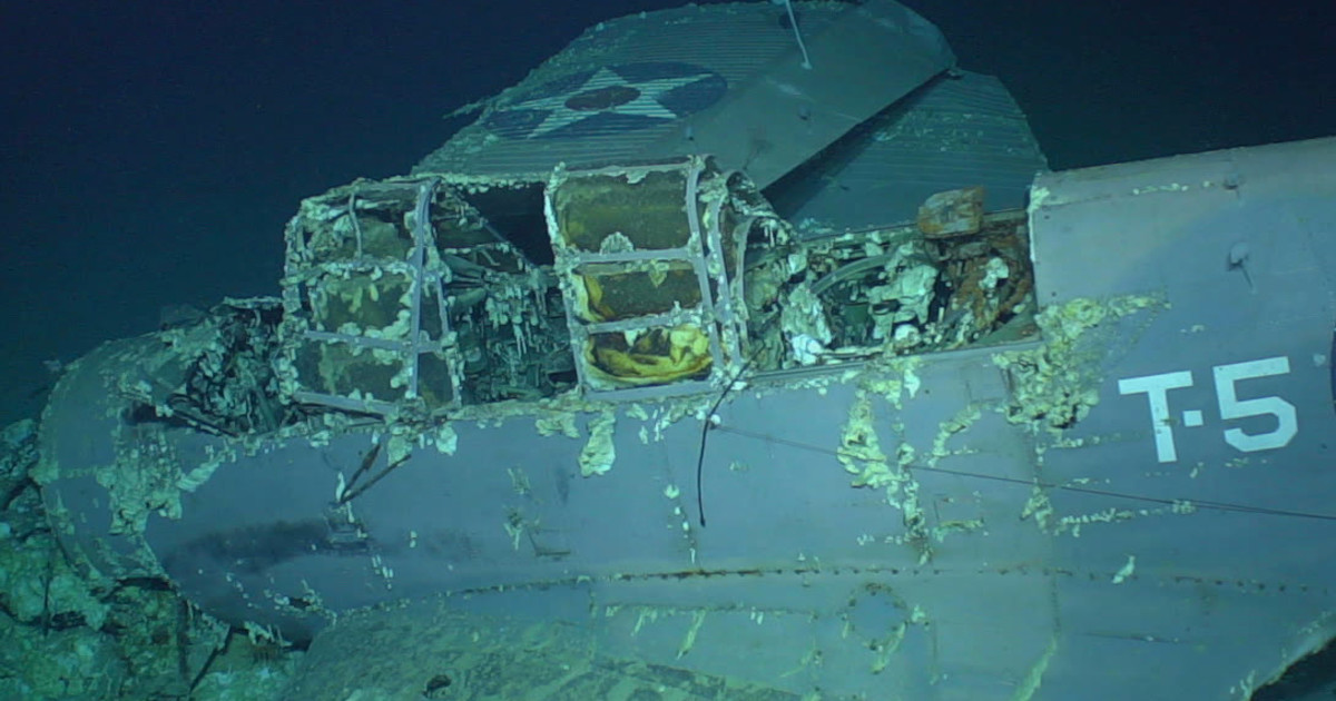 Wreck Of Aircraft Carrier Uss Lexington Located In Coral Sea