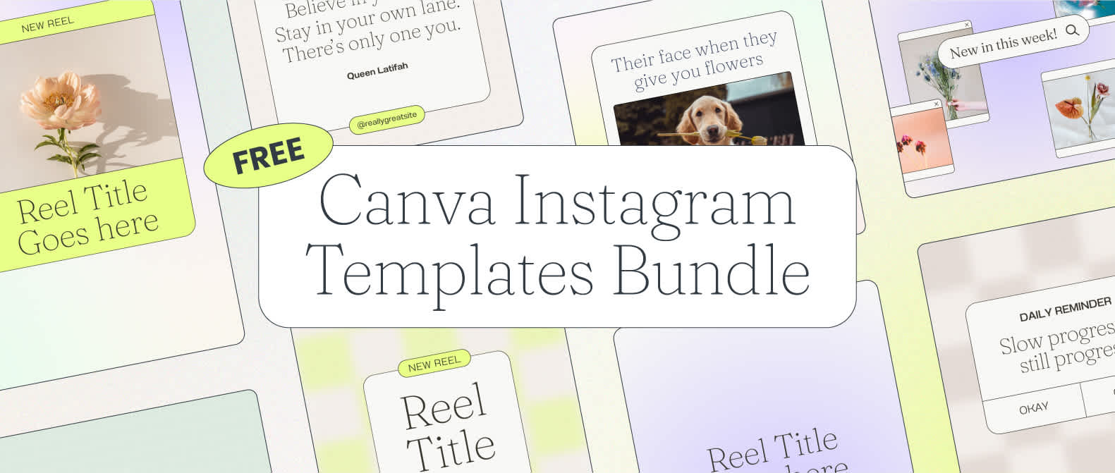 Decorative header for Later’s free instagram canva templates