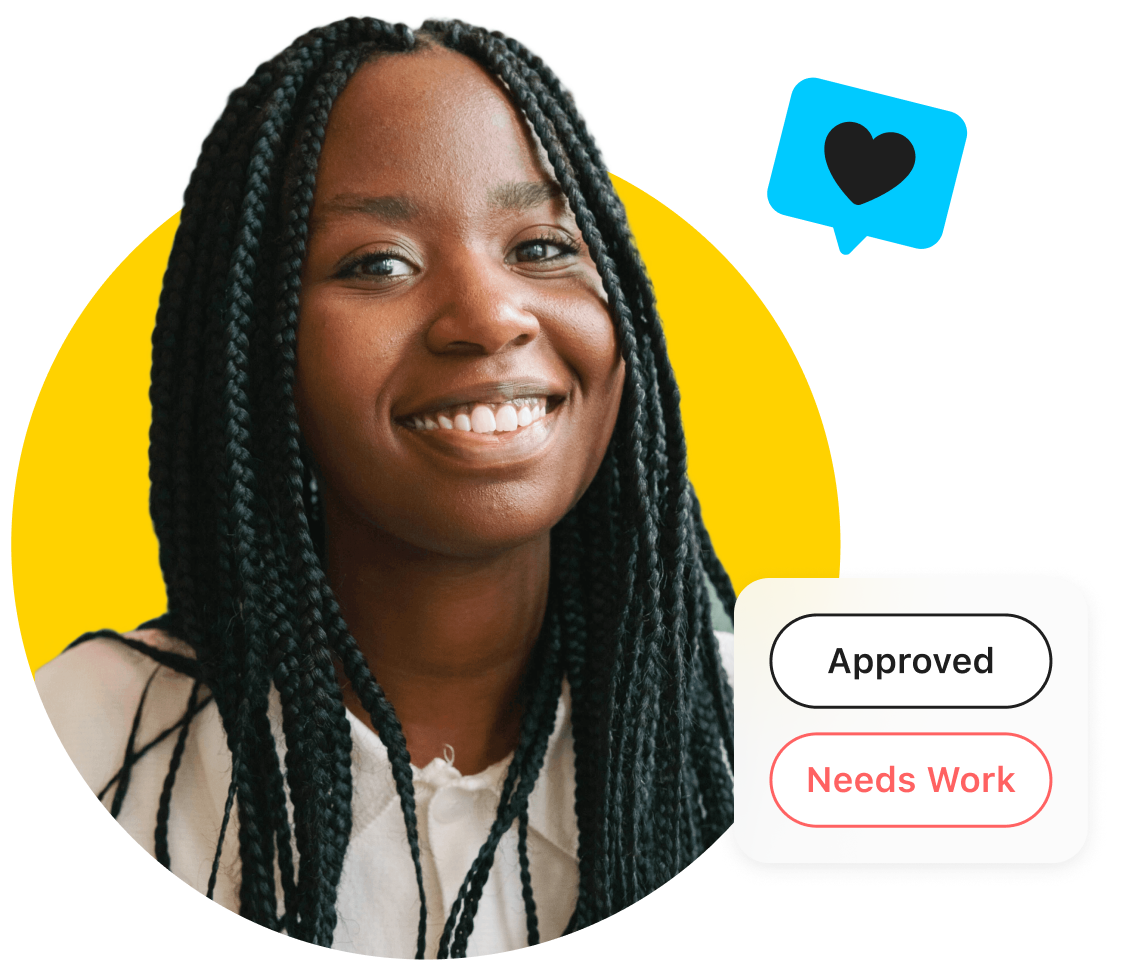 Approved or Needs Work button within the Later Influencer Campaign Platform