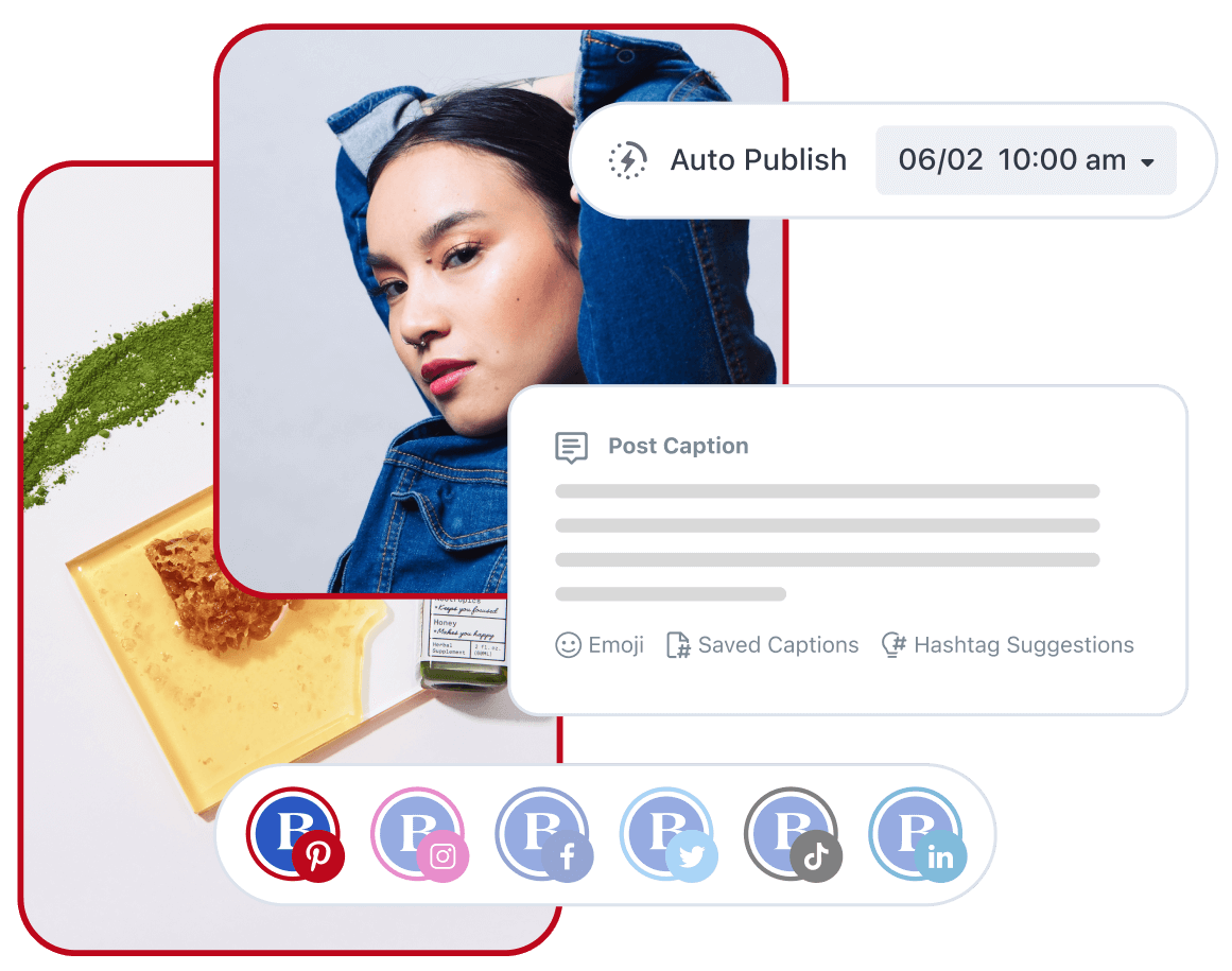 Programa publicaciones a Pinterest, Instagram, TikTok, Facebook, LinkedIn y Twitter con Later