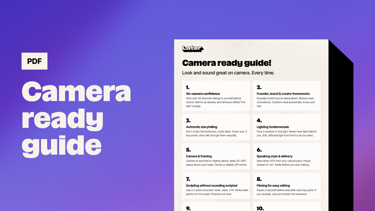 Free camera-ready guide for confident video creation  thumbnail