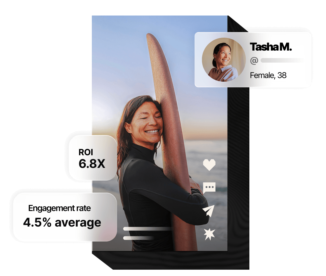 Two members of Later influencer marketing services run end to end campaigns on laptops