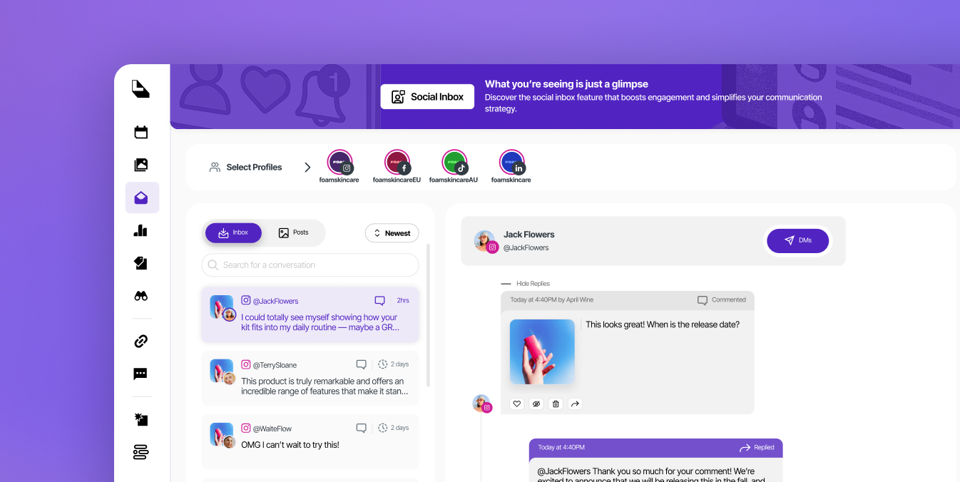 Social inbox thumbnail