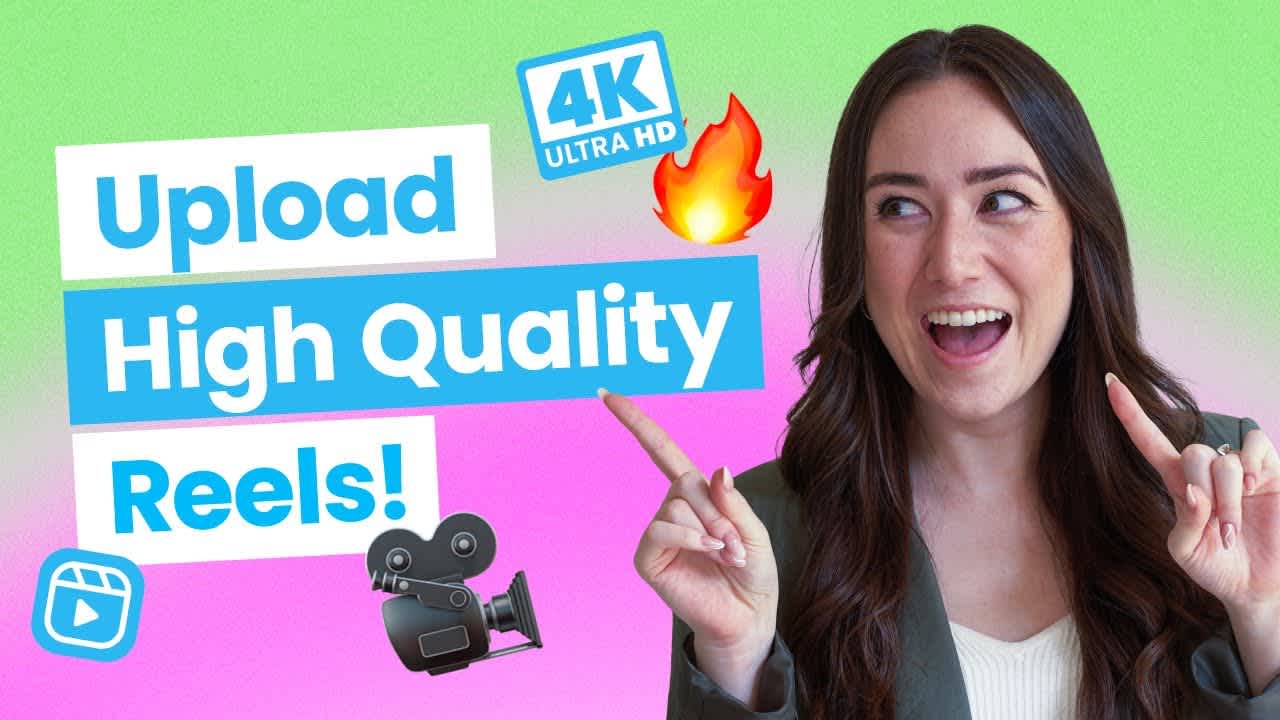 YouTube thumbnail for how to upload high quality reels on Instagram video