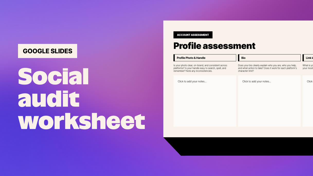 Free social media audit worksheet thumbnail