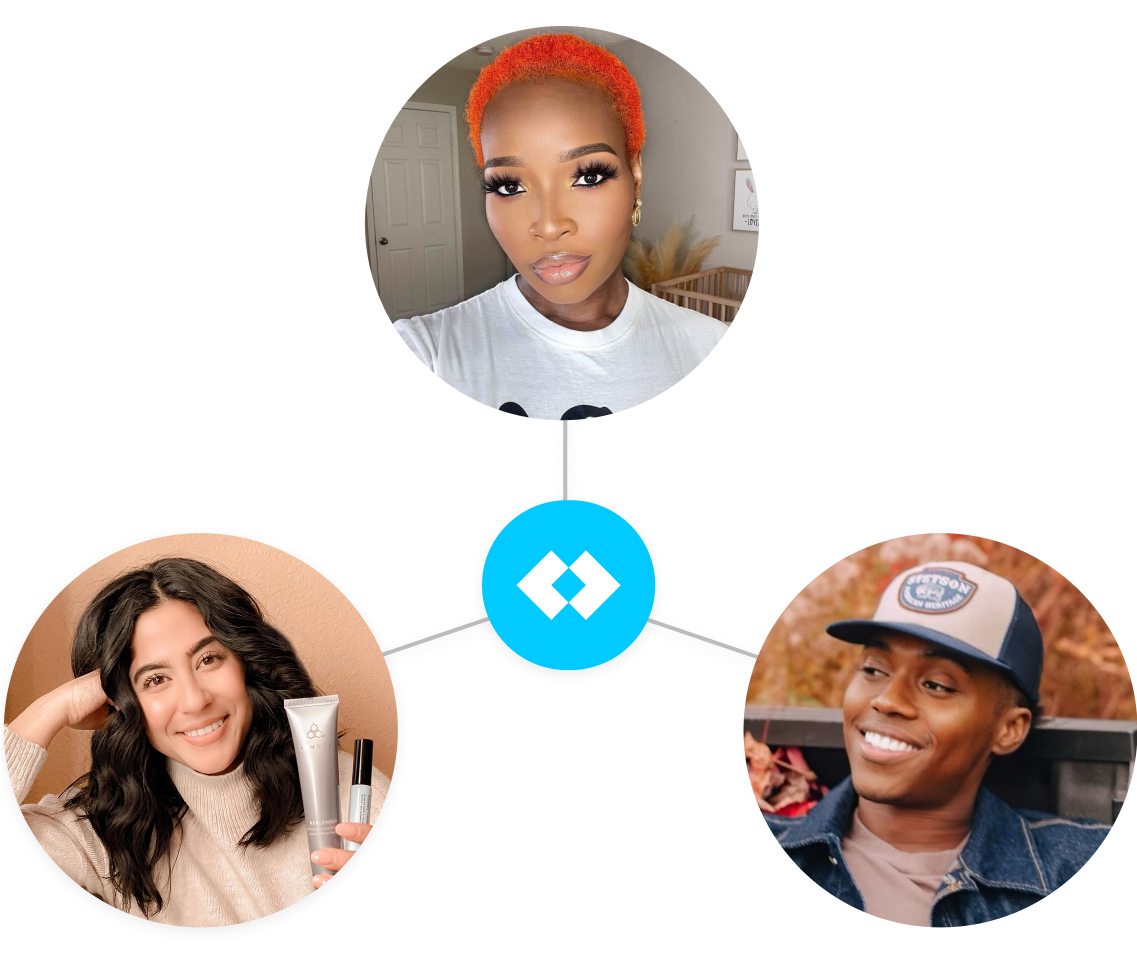 Three beauty and lifestyle influencers part of the Later affiliate program