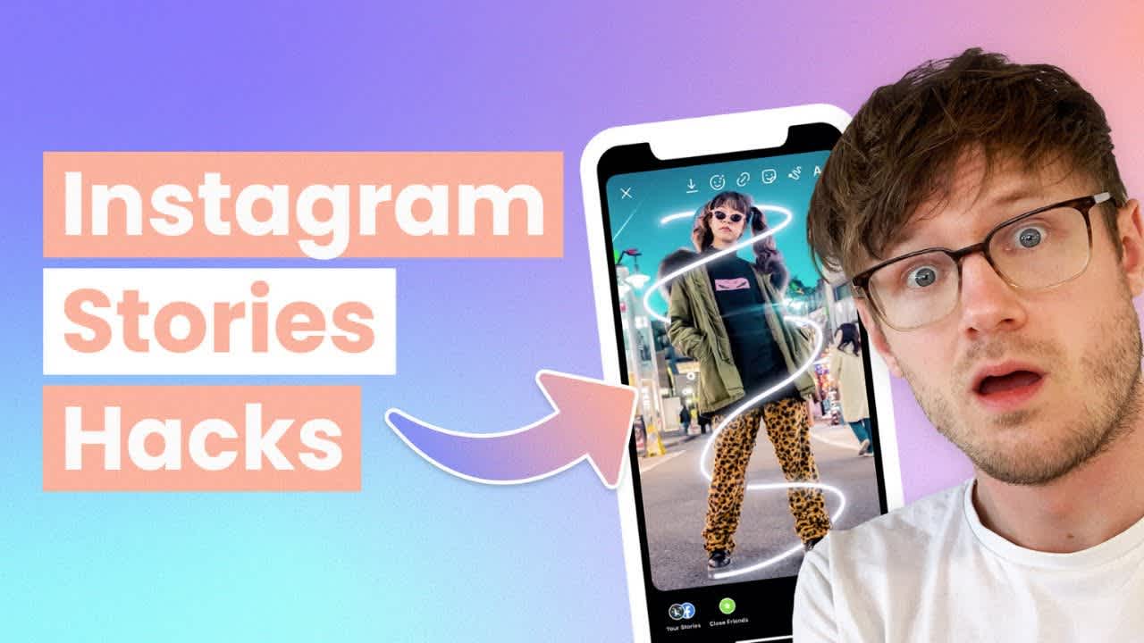 Youtube thumbnail for Instagram stories hacks and tricks video
