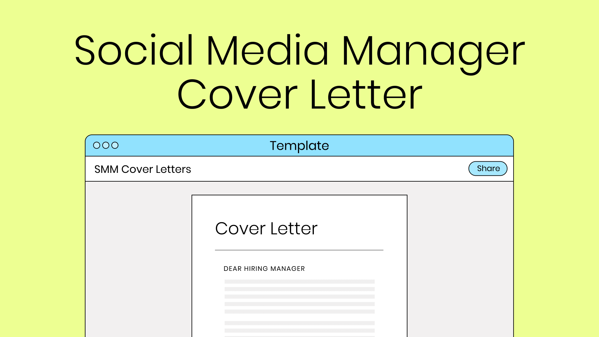 Decorative thumbnail image for the Later social media cover letter template.