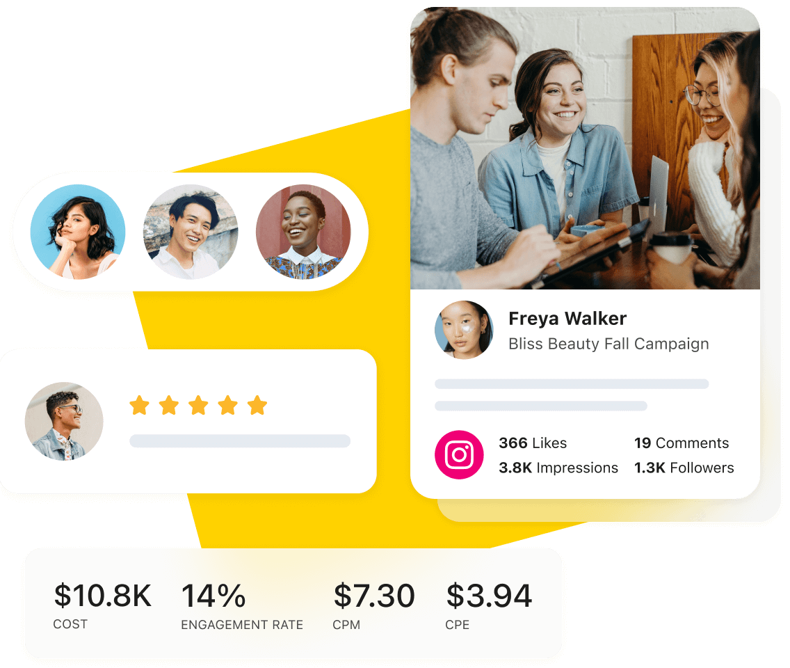 Find influencers, collect ratings and reviews, and automate reporting all within the Later Influence platform