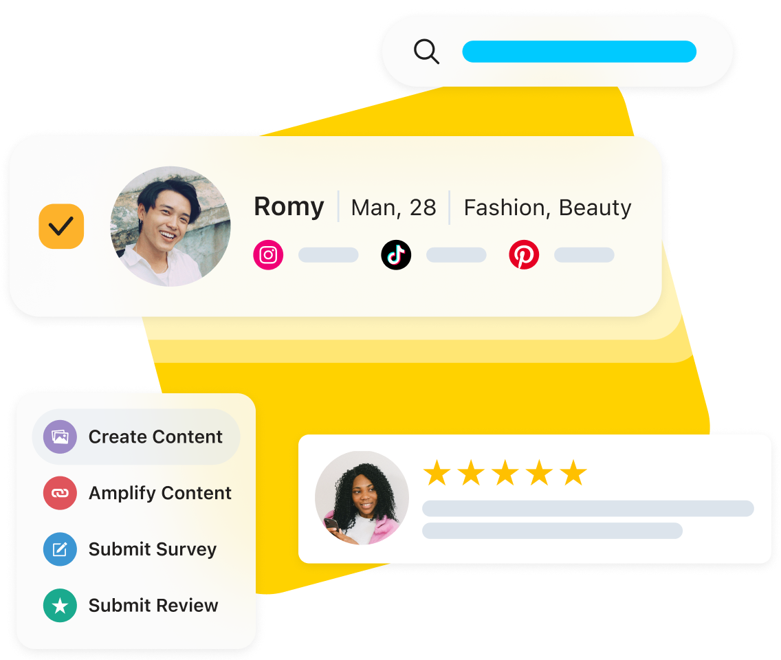 Later’s suite of influencer marketing tools includes influencer search and collecting ratings and reviews