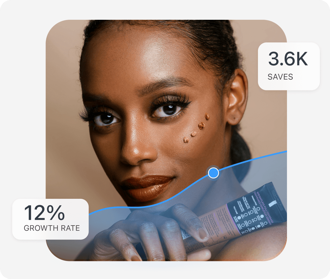 Analyze your channel specific social media performance, from saves to growth rate, using Later Social
