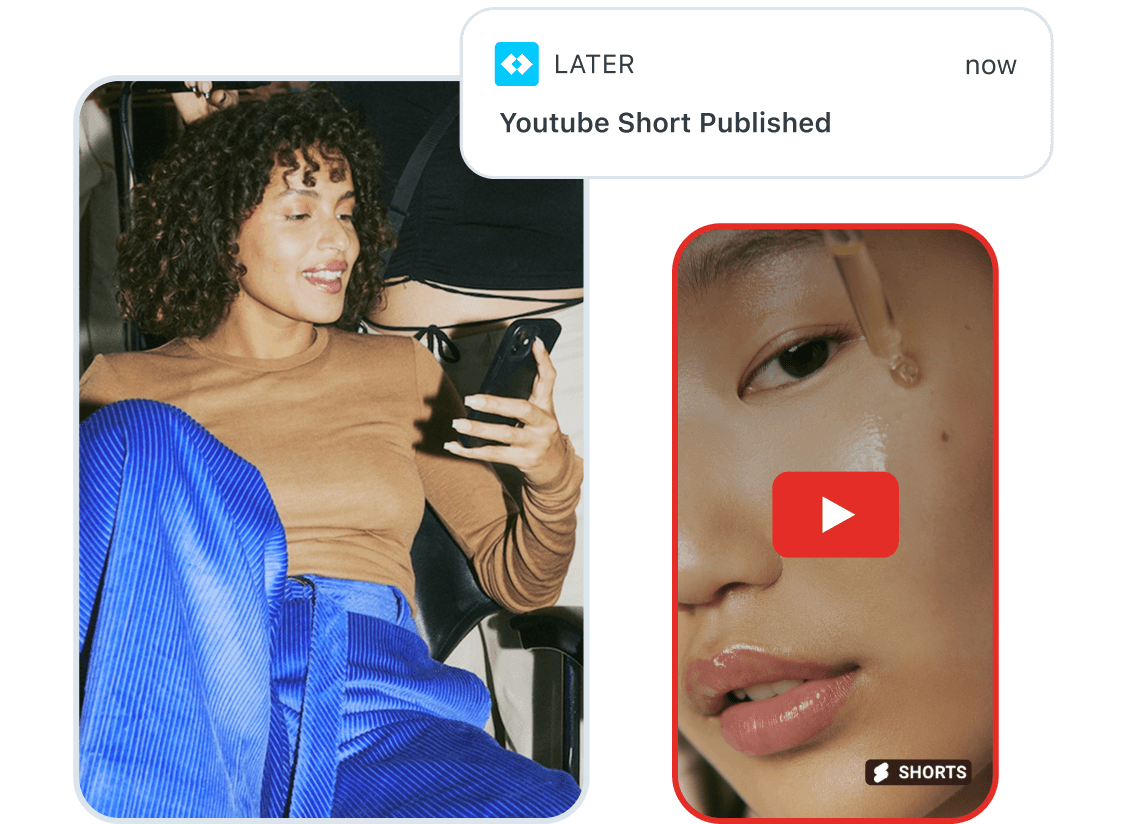 YouTube Short successfully published using the Later Auto Publish feature