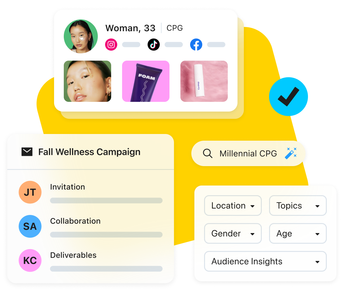 Use Later Influence Services to find creators and manage campaigns