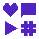 Blue snapping finger icon