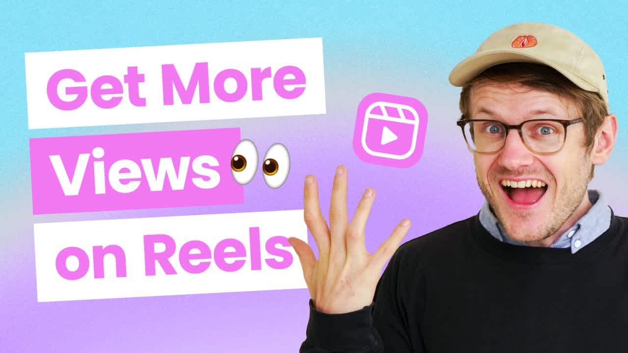 YouTube thumbnail for how to get more Instagram reels views video