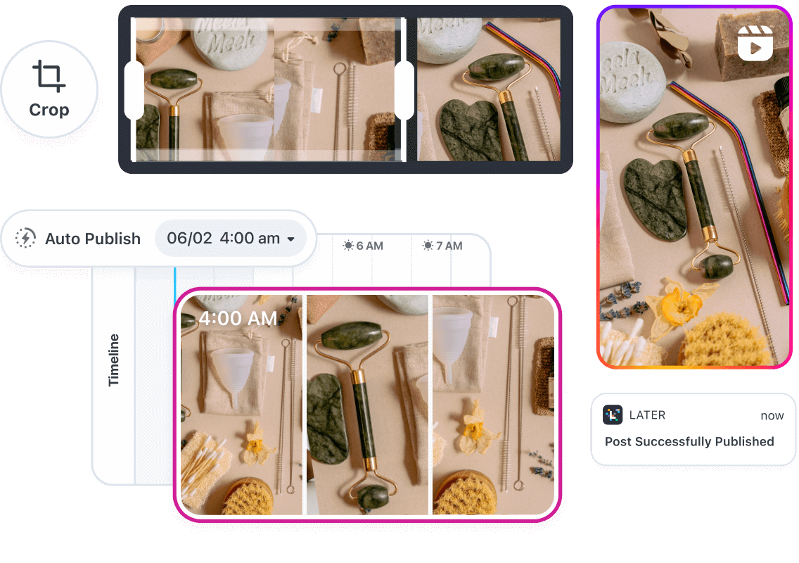 Later app showcasing how to edit and schedule Instagram Stories on desktop